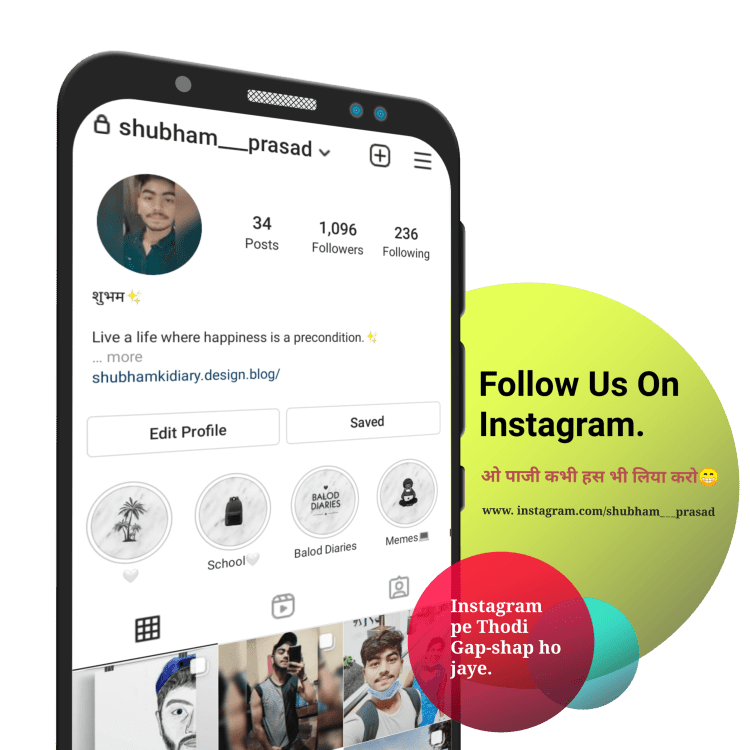Instagram opened in a Phone